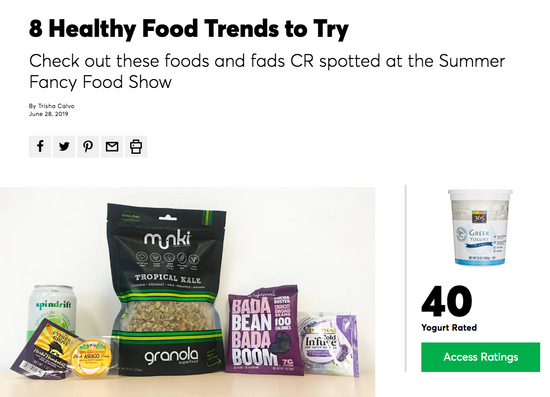 consumer reports and Munki Food Company - Globally Inspired All Day Snacks