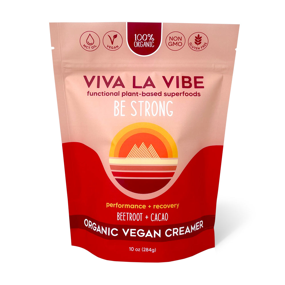Load image into Gallery viewer,    viva-la-vibe-be-strong-organic-beetroot-cacao-plant-based-superfood-creamer